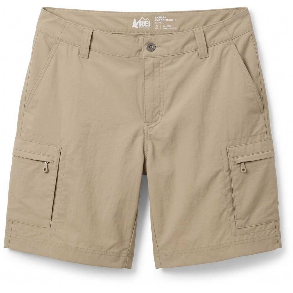 REI Co-op Sahara Cargo Shorts Womens 14 Tan Hiking Utility Outdoor Quick Dry